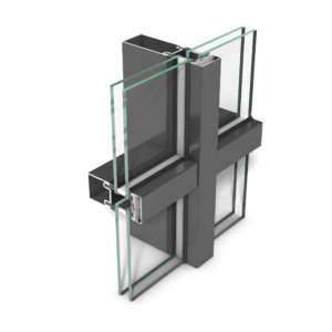 rp tec 45, façade-rideau en acier avec une face vue étroite et élégante