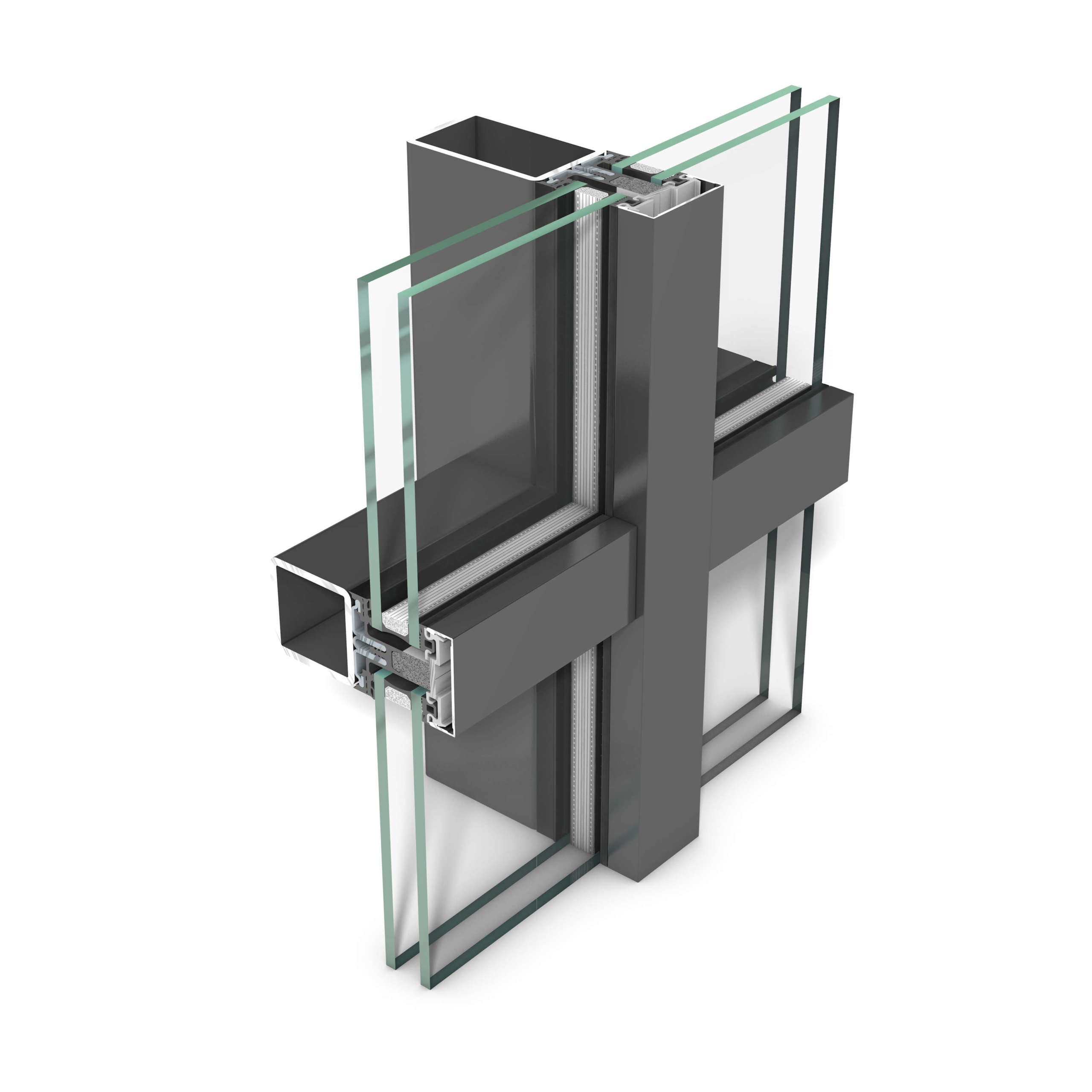 rp tec 50-1, add-on curtain wall of mullion-transom design for passive building requirements