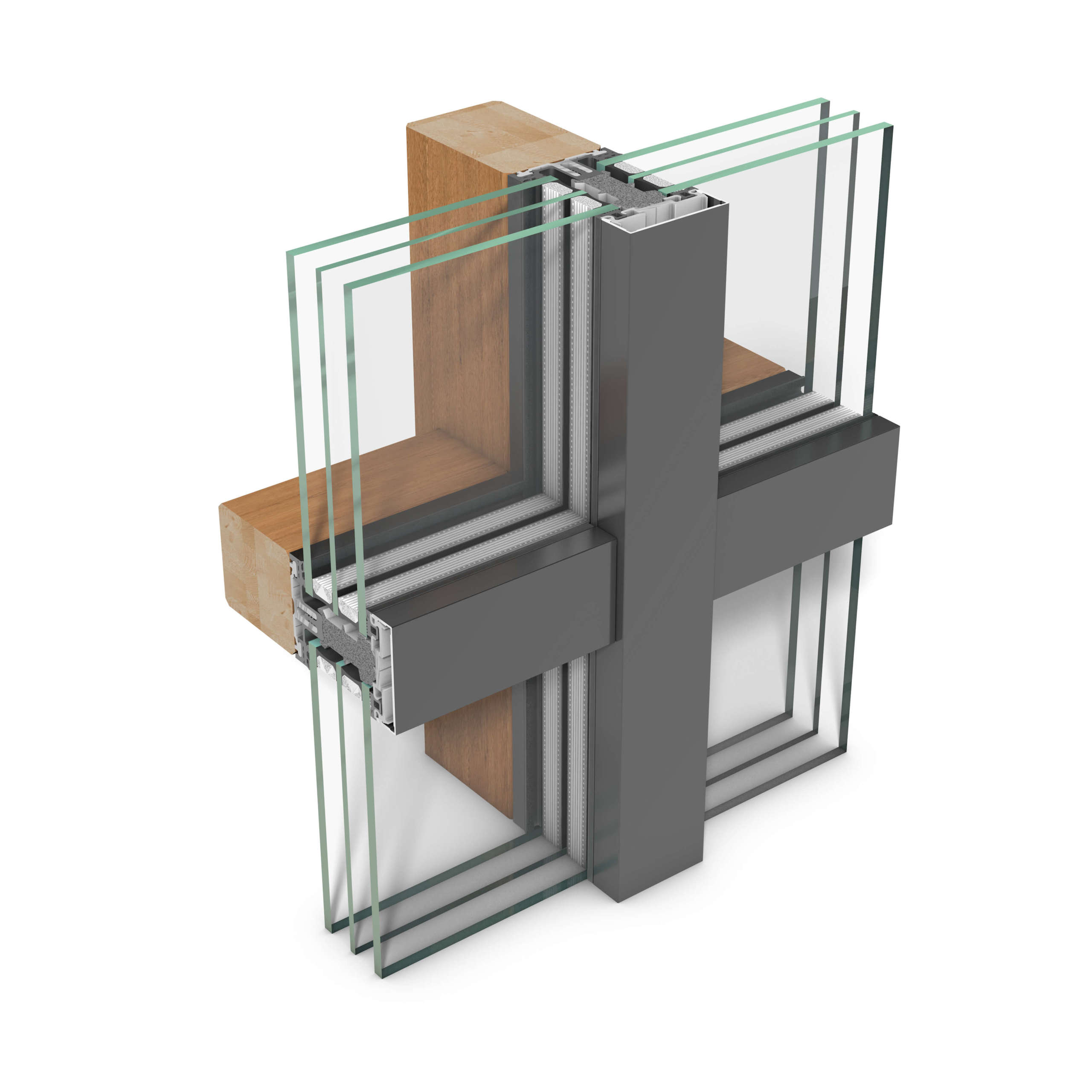 rp tec 55-1, add-on curtain wall of mullion-transom design for passive building requirements