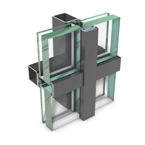 rp tec 55-1BR, façade rapportée en acier pour exigences de sécurité élevées