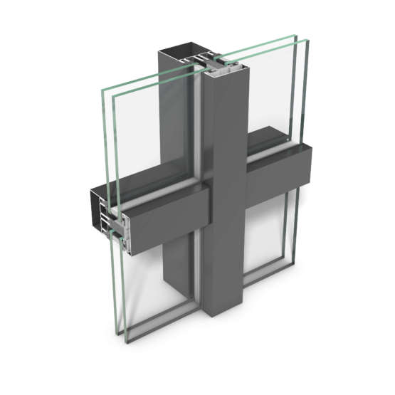 rp tec 55, façade-rideau en acier avec protection antieffraction jusqu'à RC3