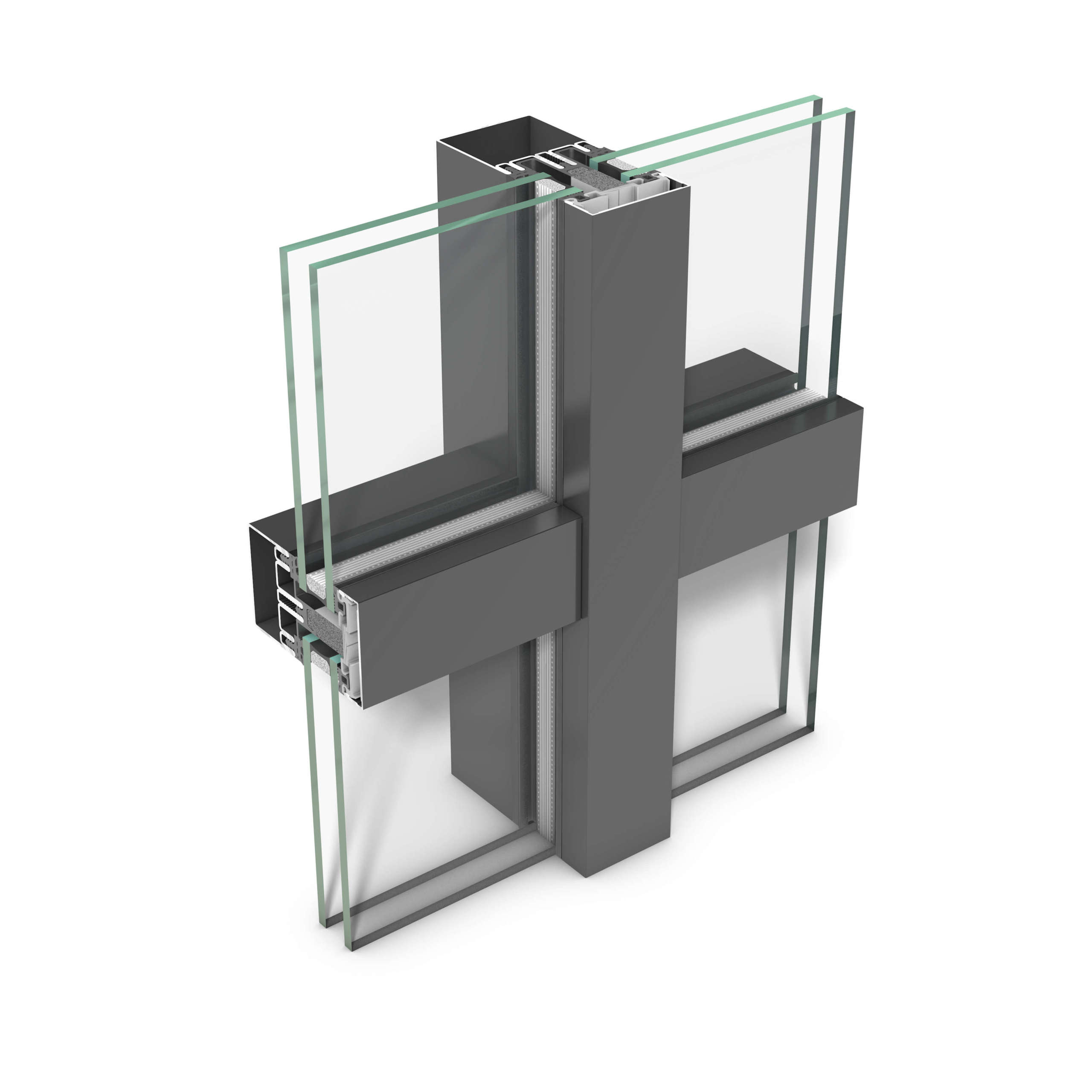 rp tec 55, Pfosten-Riegel-Fassade aus Stahl mit Einbruchhemmung bis RC3