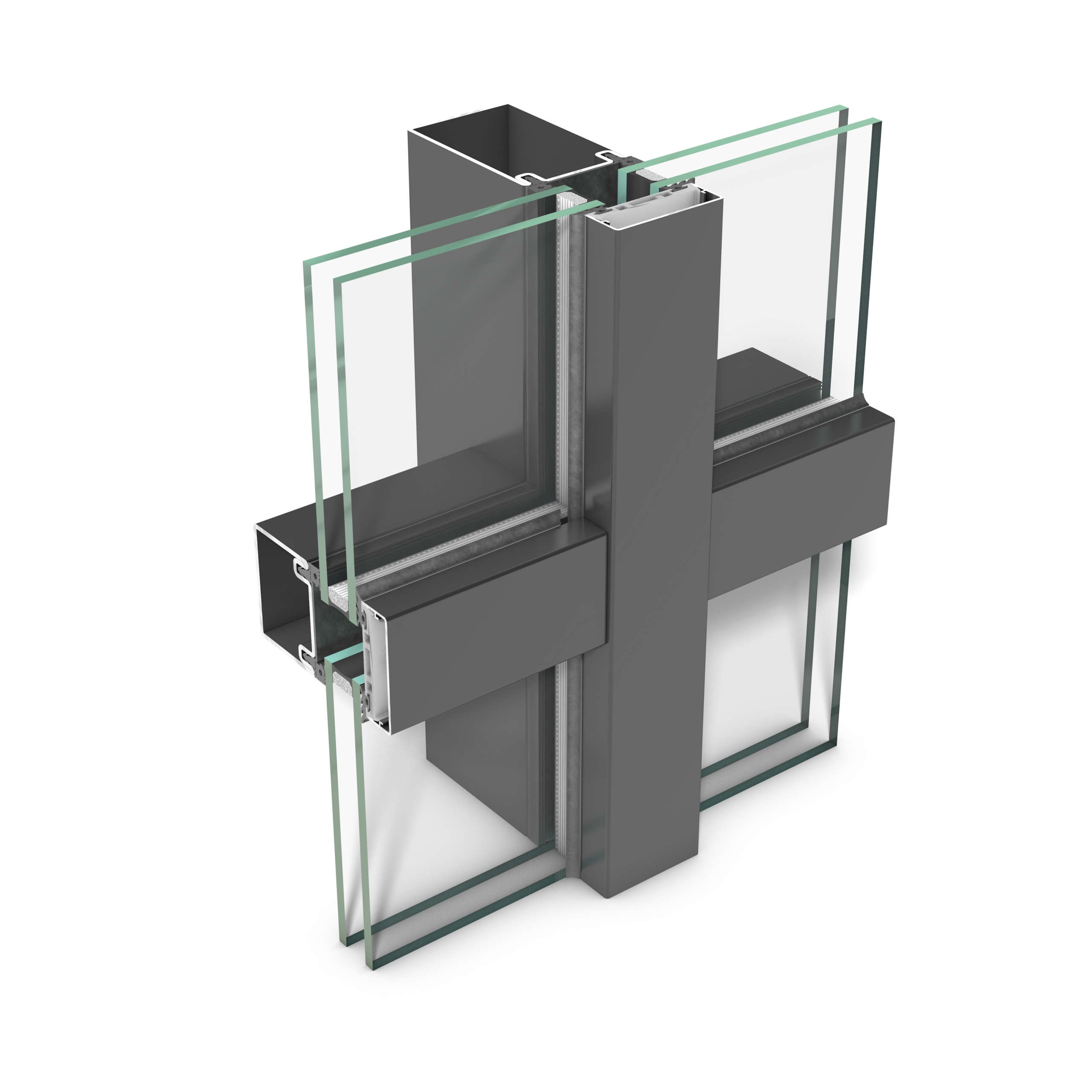 rp tec 60, mullion-transom steel curtain wall featuring a face width of 60 mm